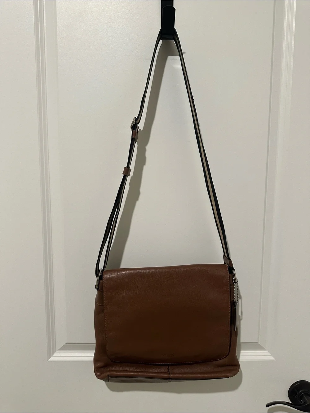 VINTAGE- COACH MEN’S CHARLES F72362 BROWN LEATHER  MESSENGER CROSSBODY BAG
